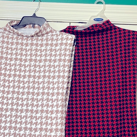 SHEIN Bodycon Houndstooth Maxi Dresses in Tan/Cream & Red/Black XL Size 12 - Picture 2 of 3